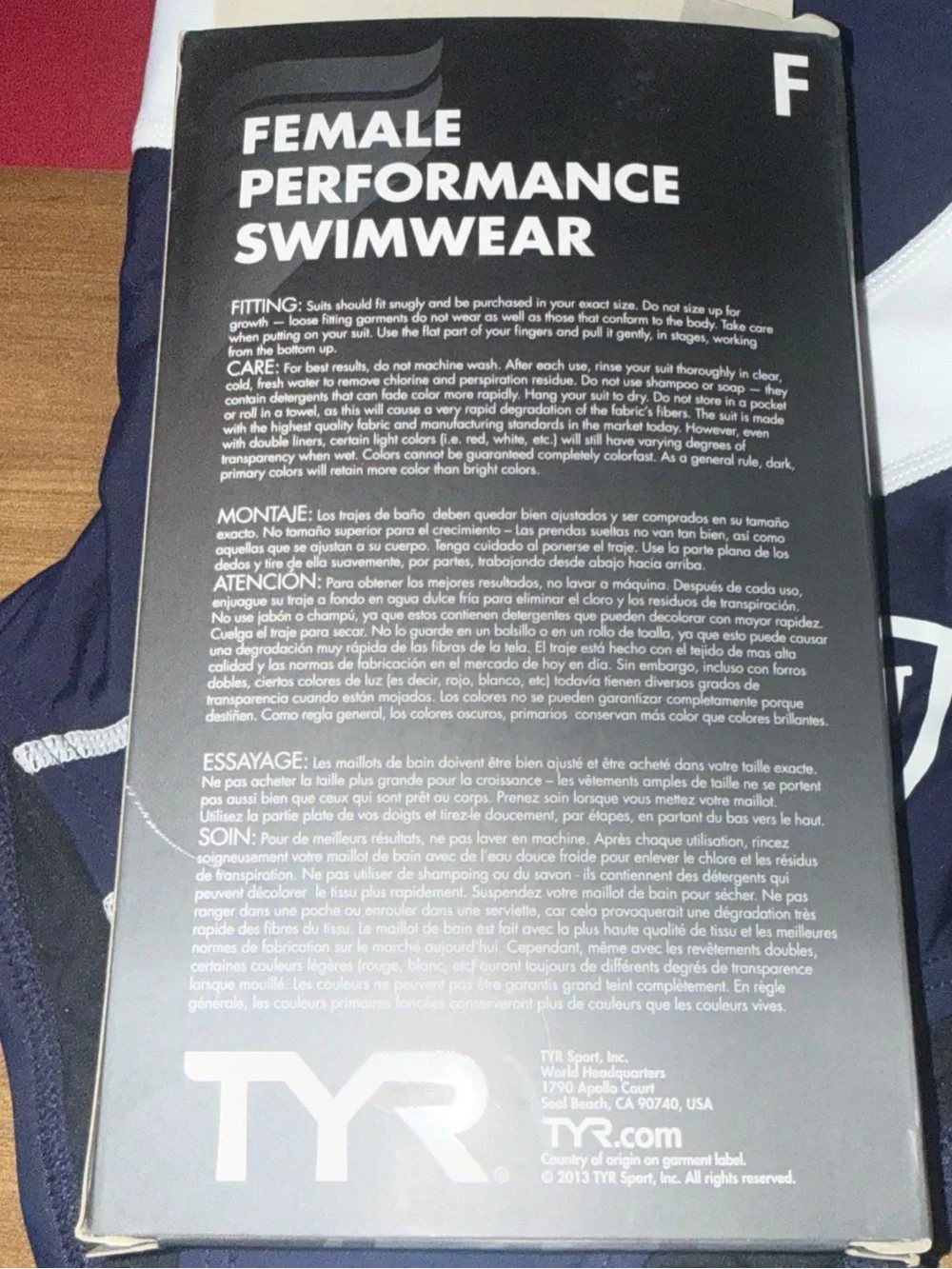 TYR Girl's Alliance T-Splice Maxfit Swimsuit - Navy/White - Size 22